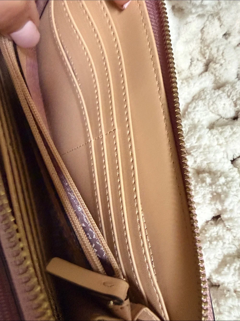 kate spade Dusty Pink Leather Wristlet Clutch